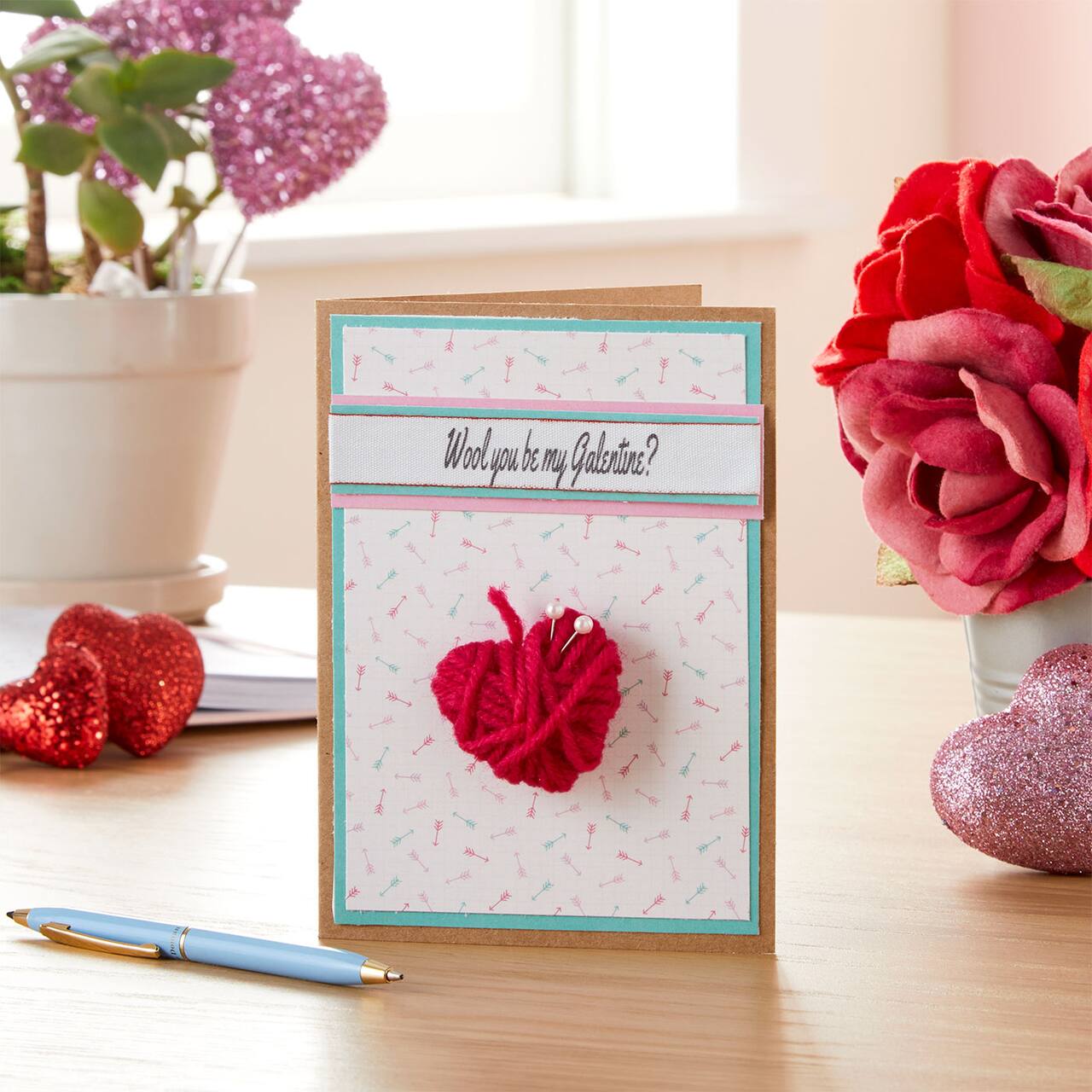 "Wool you be my Galentine?" Card